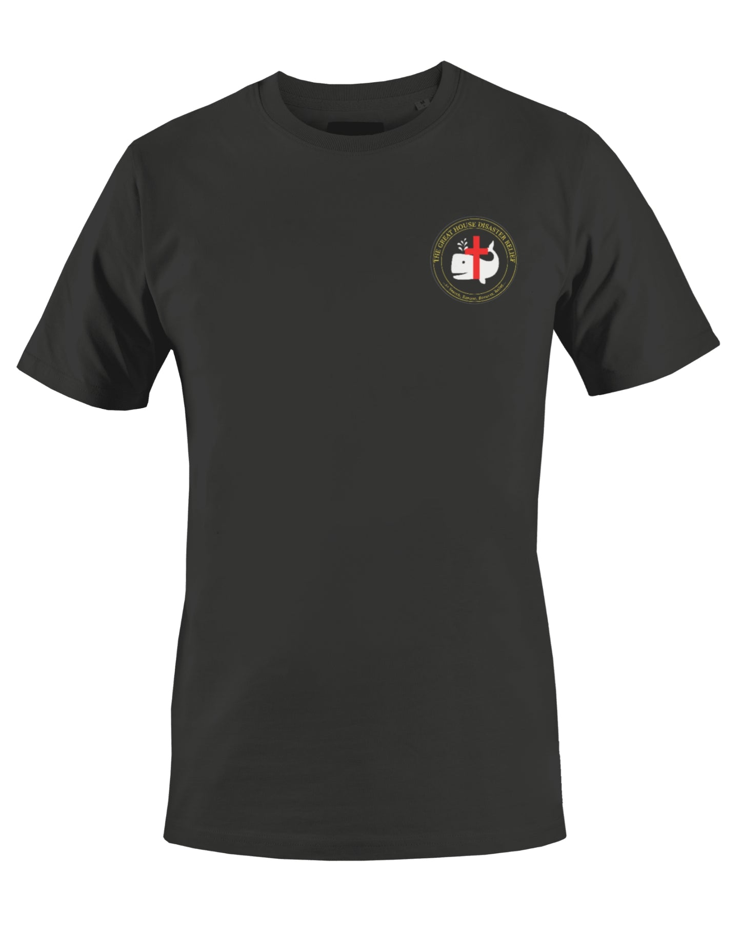 THE GREAT HOUSE DISASTER RELIEF T-SHIRT (BLACK) - BMS MANGOES MARKETPLACE