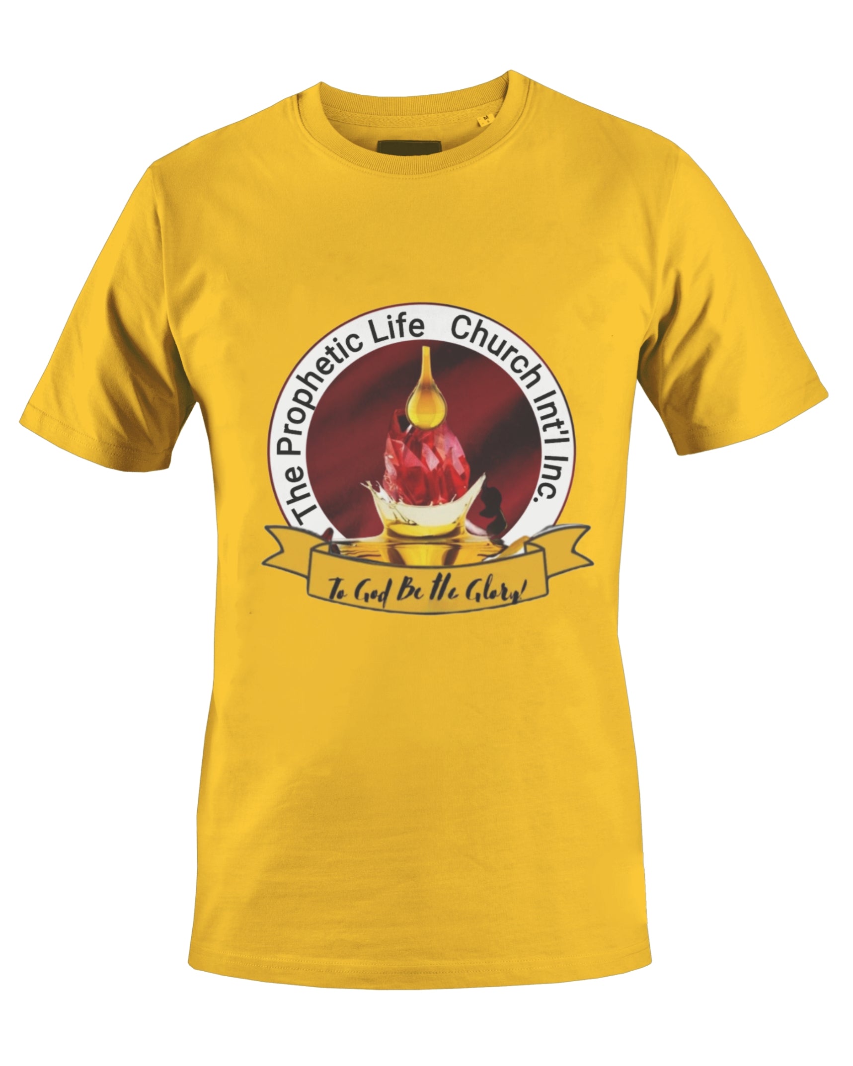 THE PROPHETIC LIFE CHURCH INT'L T-SHIRT (YELLOW) - BMS MANGOES MARKETPLACE