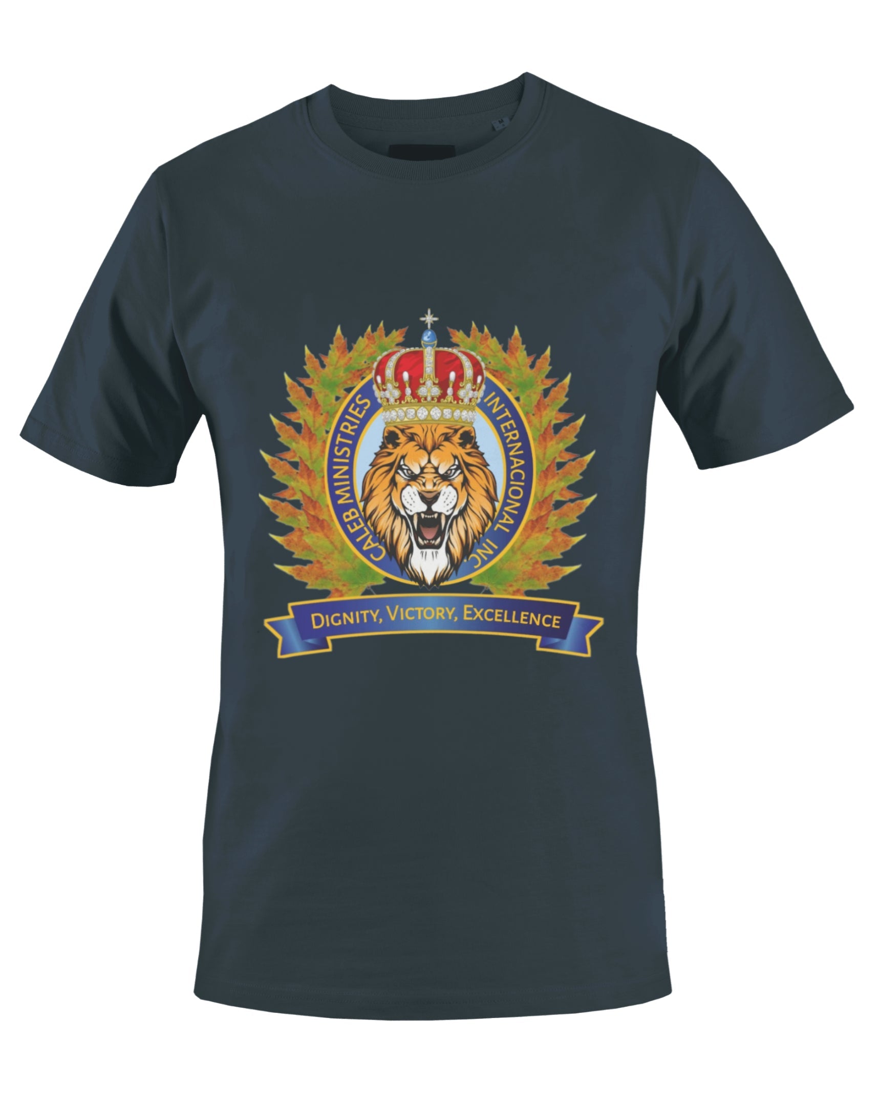 CALEB'S MINISTRIES INT'L INC T-SHIRT (NAVY BLUE) - BMS MANGOES MARKETPLACE