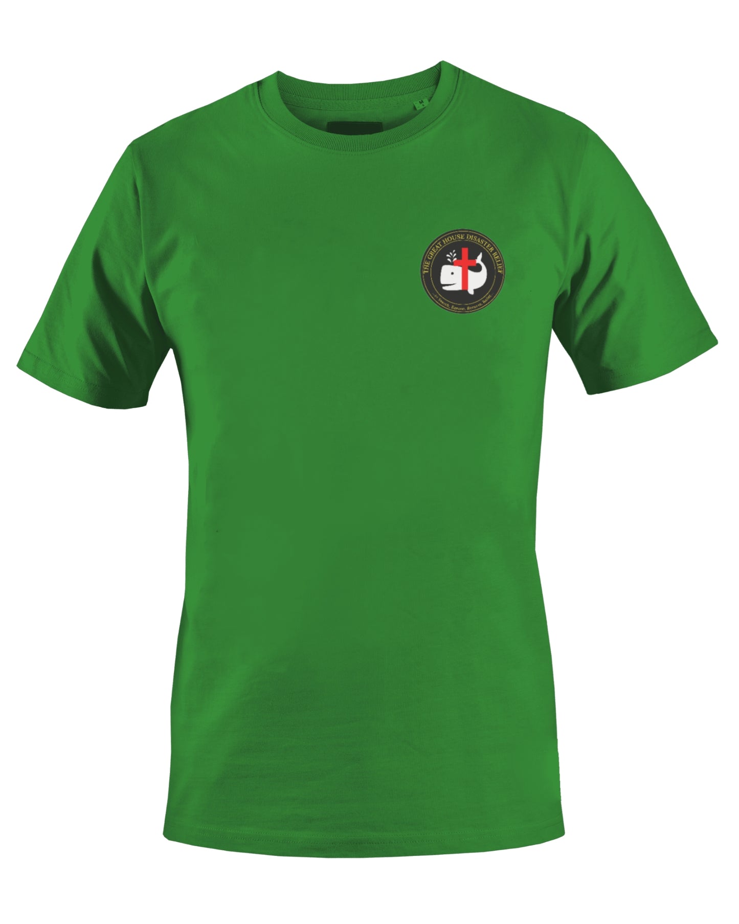 THE GREAT HOUSE DISASTER RELIEF T-SHIRT (GREEN) - BMS MANGOES MARKETPLACE
