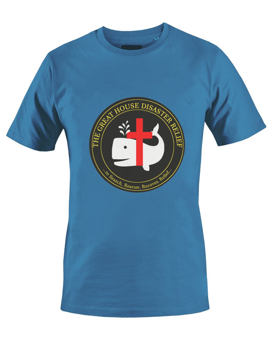 THE GREAT HOUSE DISASTER RELIEF T-SHIRT (BLUE) - BMS MANGOES MARKETPLACE