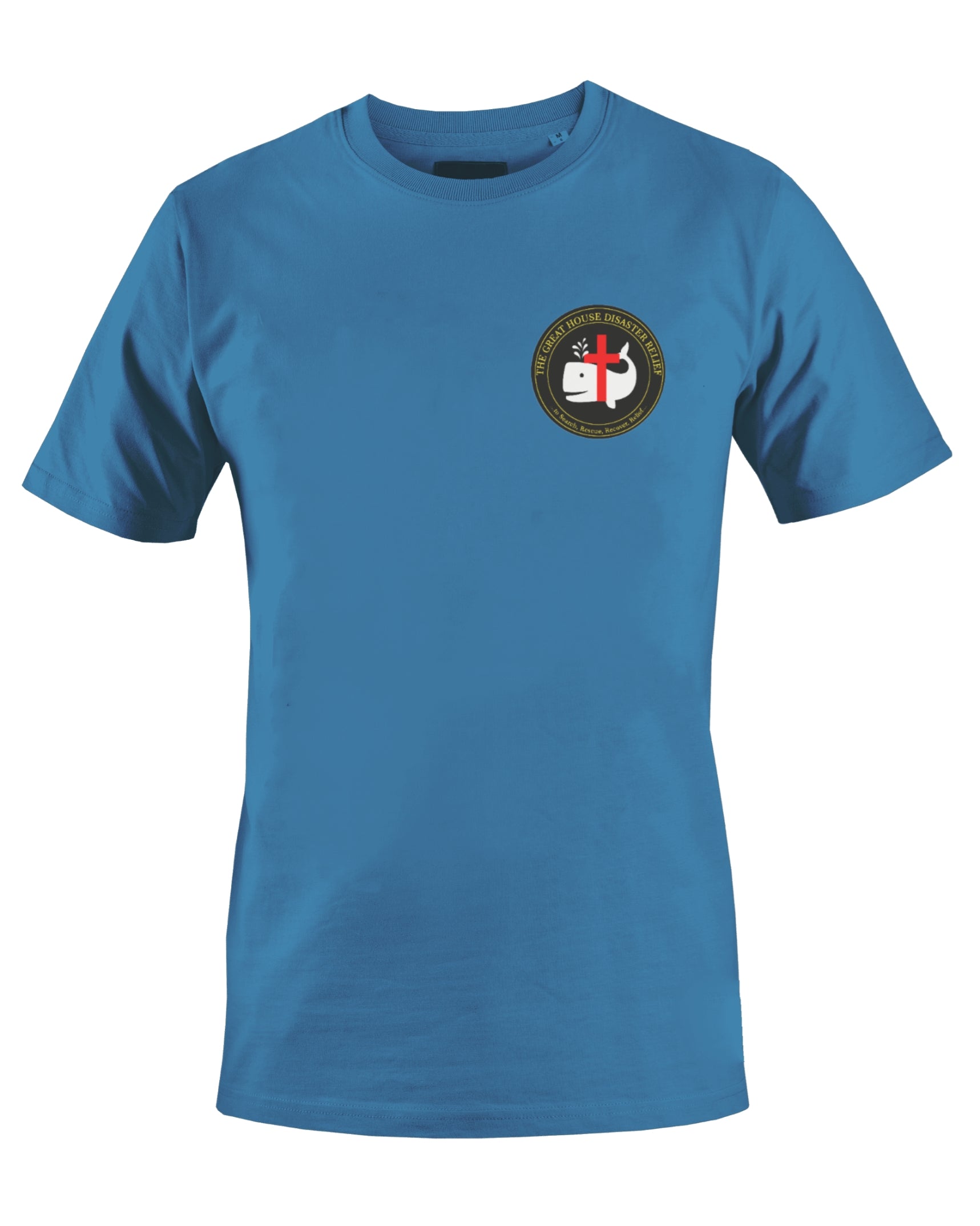 THE GREAT HOUSE DISASTER RELIEF T-SHIRT (BLUE) - BMS MANGOES MARKETPLACE