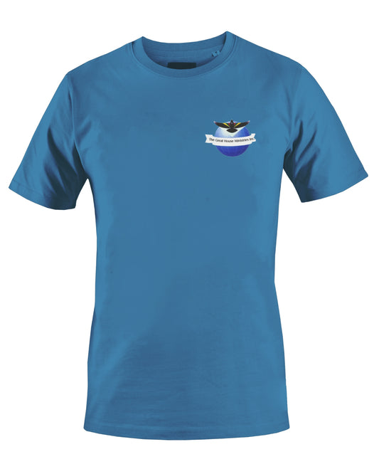 THE GREAT HOUSE MINISTRIES INC. T-SHIRT (BLUE) - BMS MANGOES MARKETPLACE