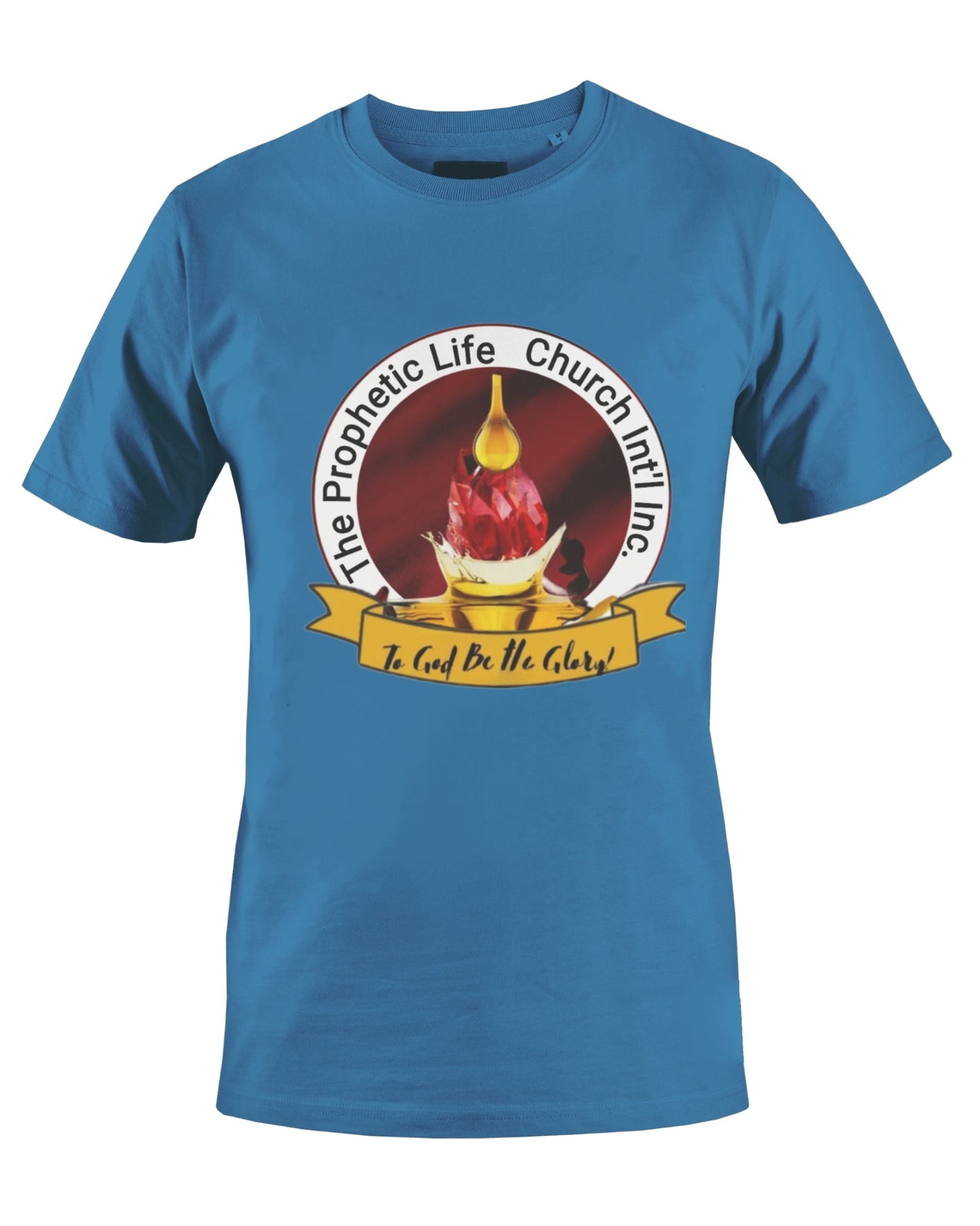 THE PROPHETIC LIFE CHURCH INT'L T-SHIRT (BLUE) - BMS MANGOES MARKETPLACE