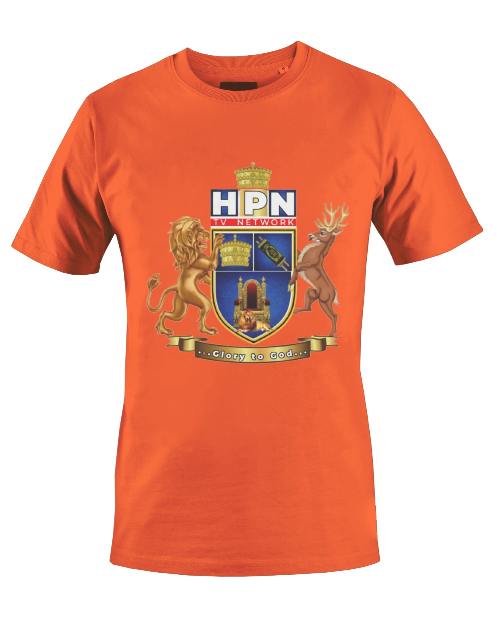 THE HPN TV NETWORK T-SHIRT (ORANGE) - BMS MANGOES MARKETPLACE