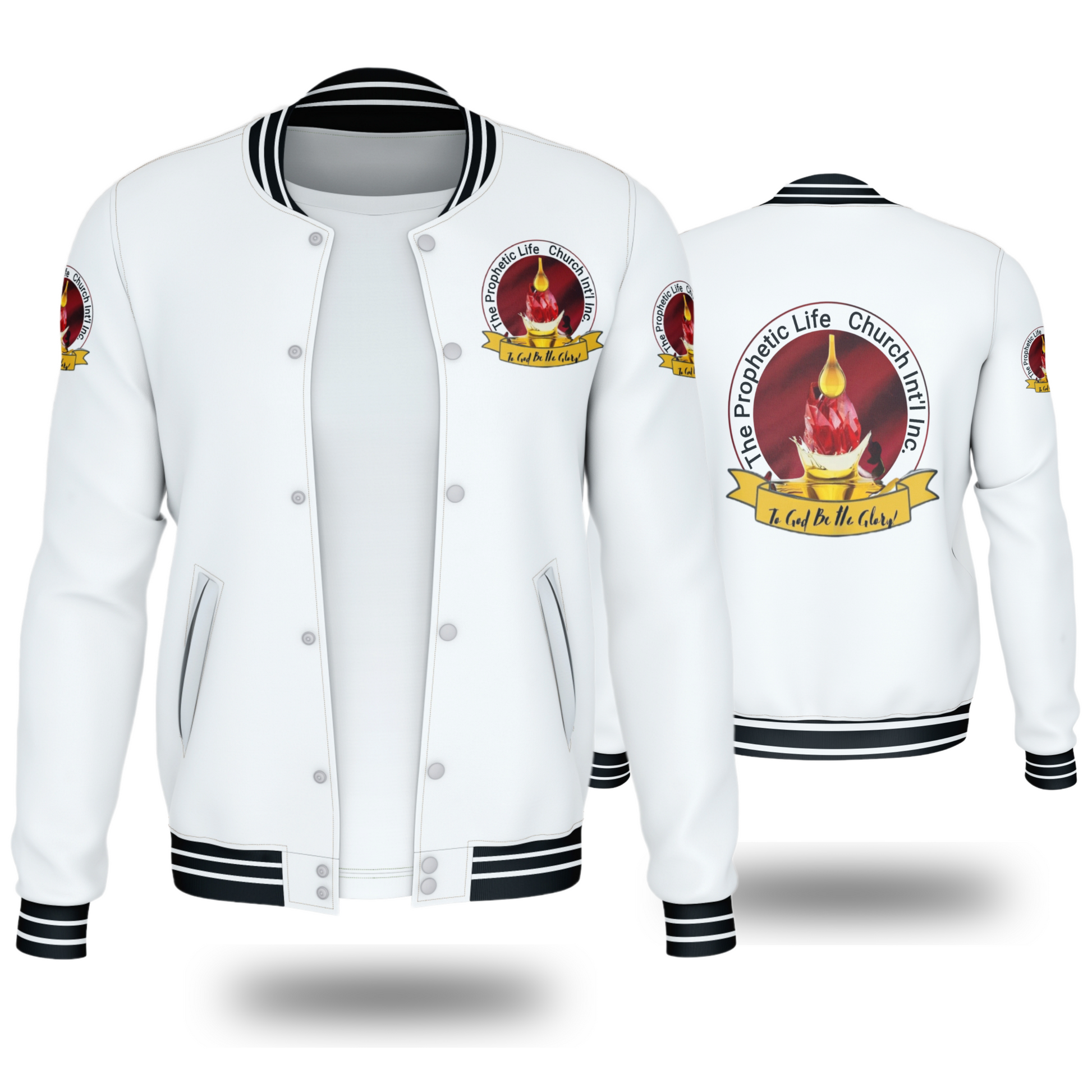 PROPHETIC LIFE CHURCH JACKET (WHITE) - BMS MANGOES MARKETPLACE