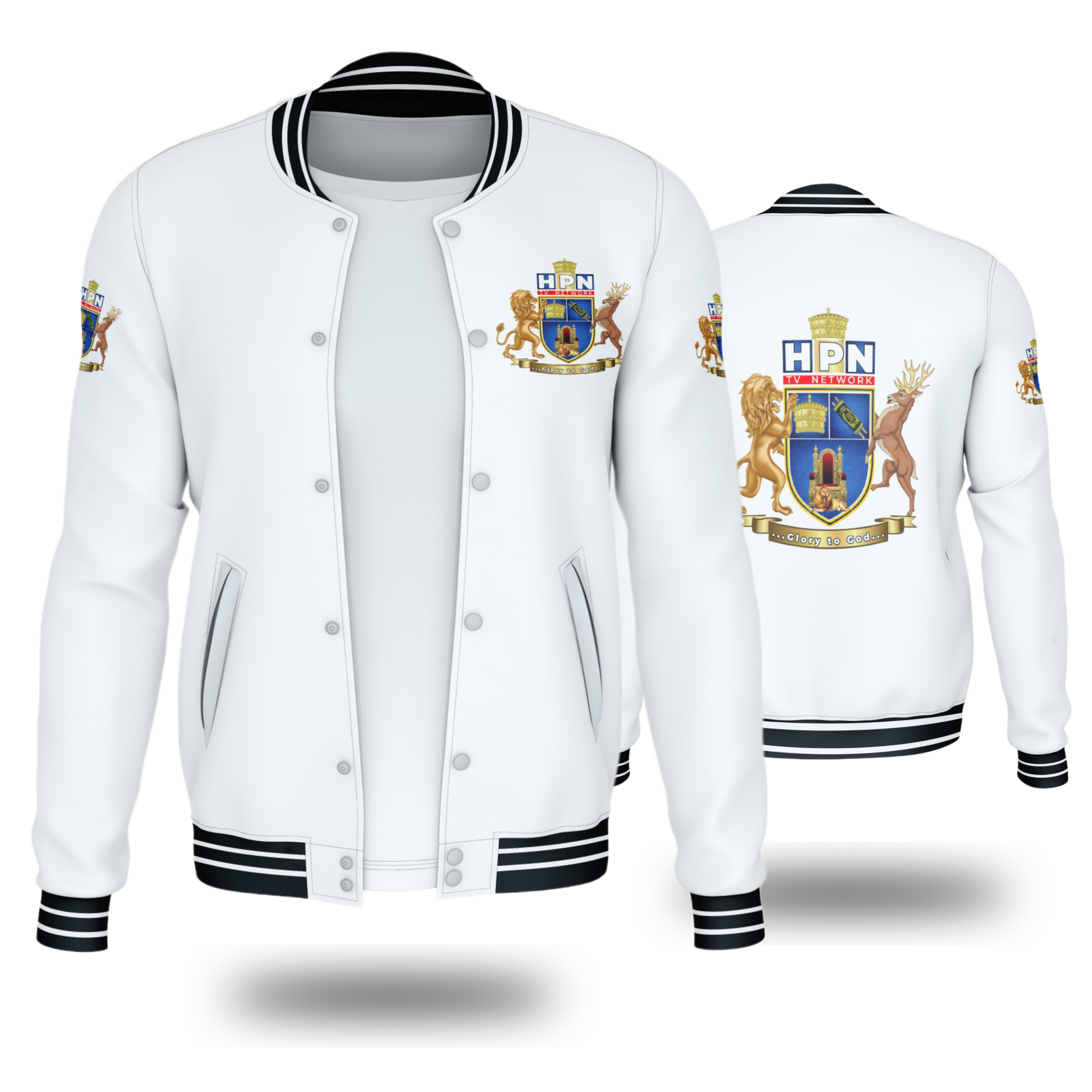 THE HPN TV NETWORK JACKETS (WHITE) - BMS MANGOES MARKETPLACE