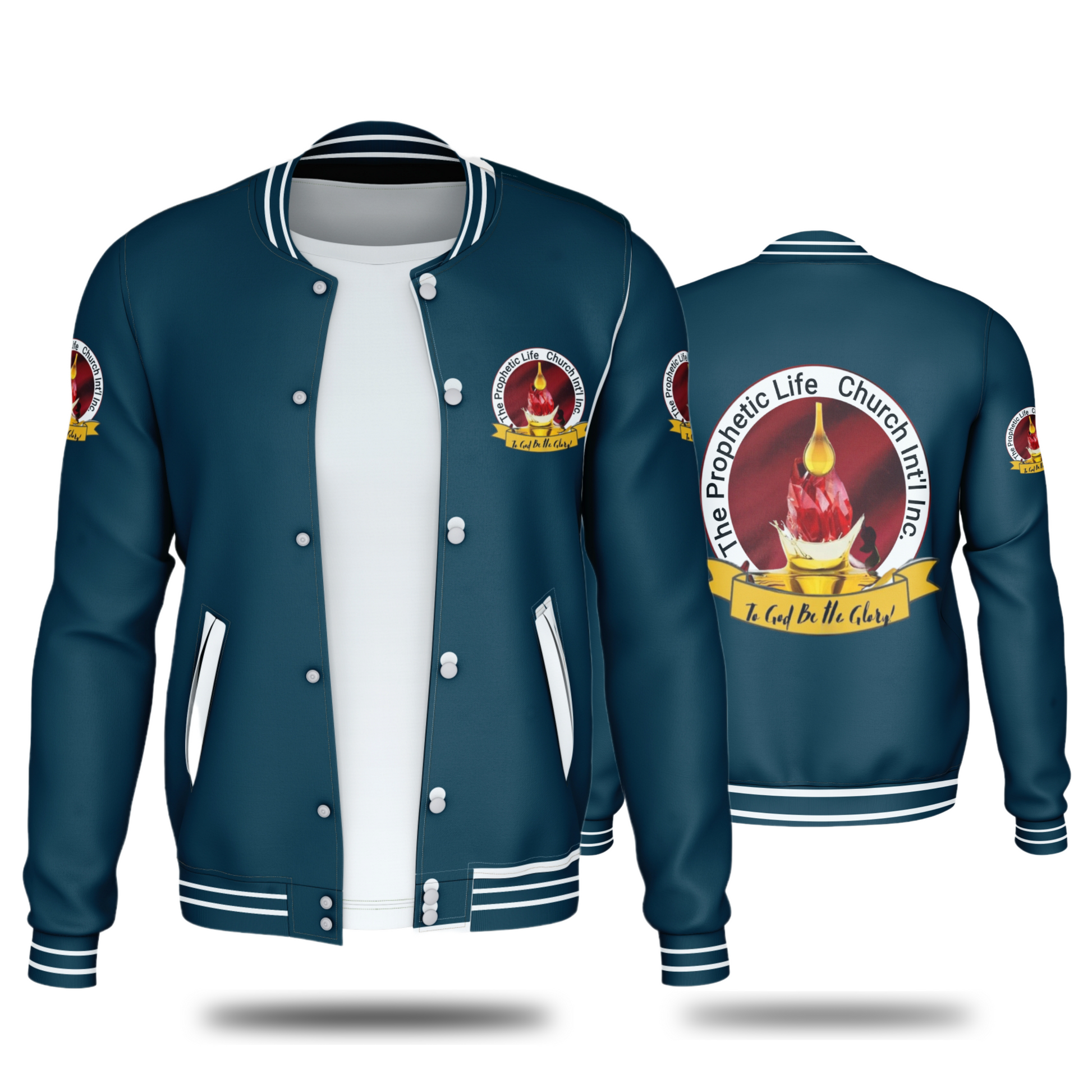 PROPHETIC LIFE CHURCH JACKET (NAVY BLUE) - BMS MANGOES MARKETPLACE