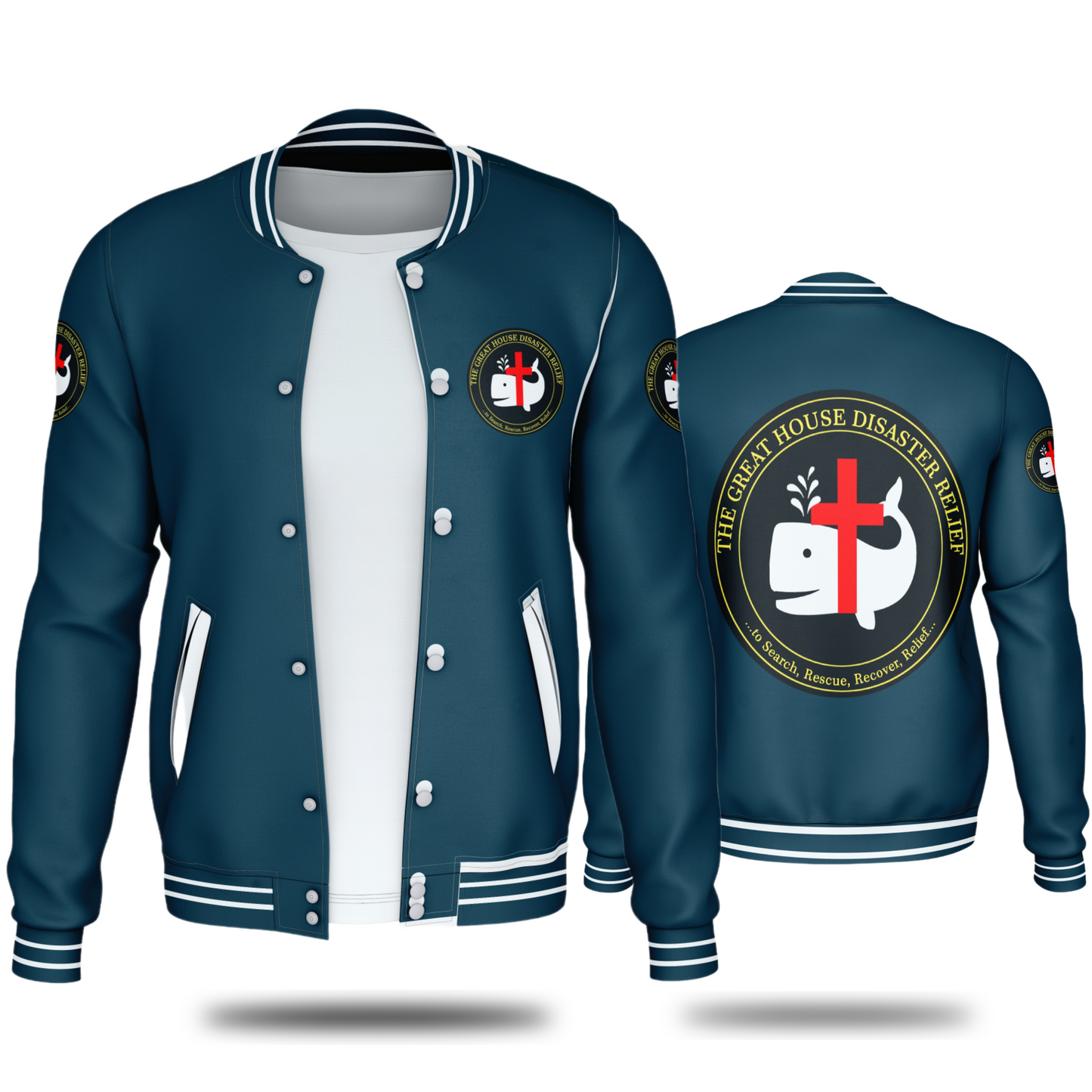 GREAT HOUSE DISASTER RELIEF JACKETS (NAVYBLUE) - BMS MANGOES MARKETPLACE