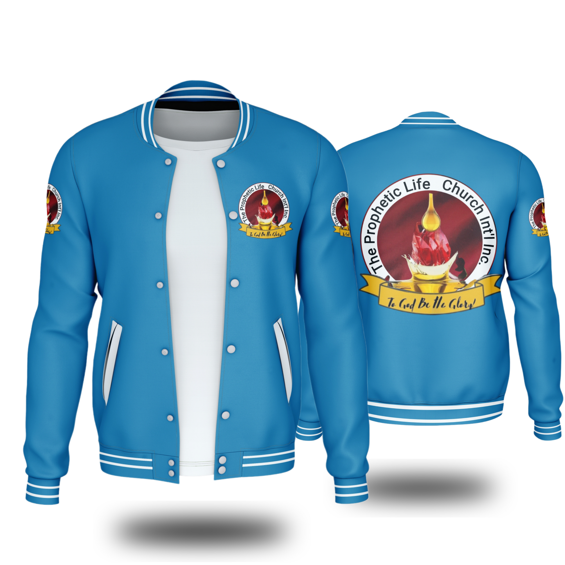 PROPHETIC LIFE CHURCH JACKET (BLUE) - BMS MANGOES MARKETPLACE